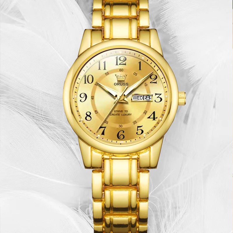 Small luxury high-grade fashion temperament goddess watch with precision double calendar digital scale beautiful women's watch