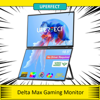 UPERFECT Delta Max 18.5-inch Dual Screen Portable Monitor, 1920*1080 IPS Screen, 100Hz Refresh Rate, 100% sRGB, Built-in Speaker