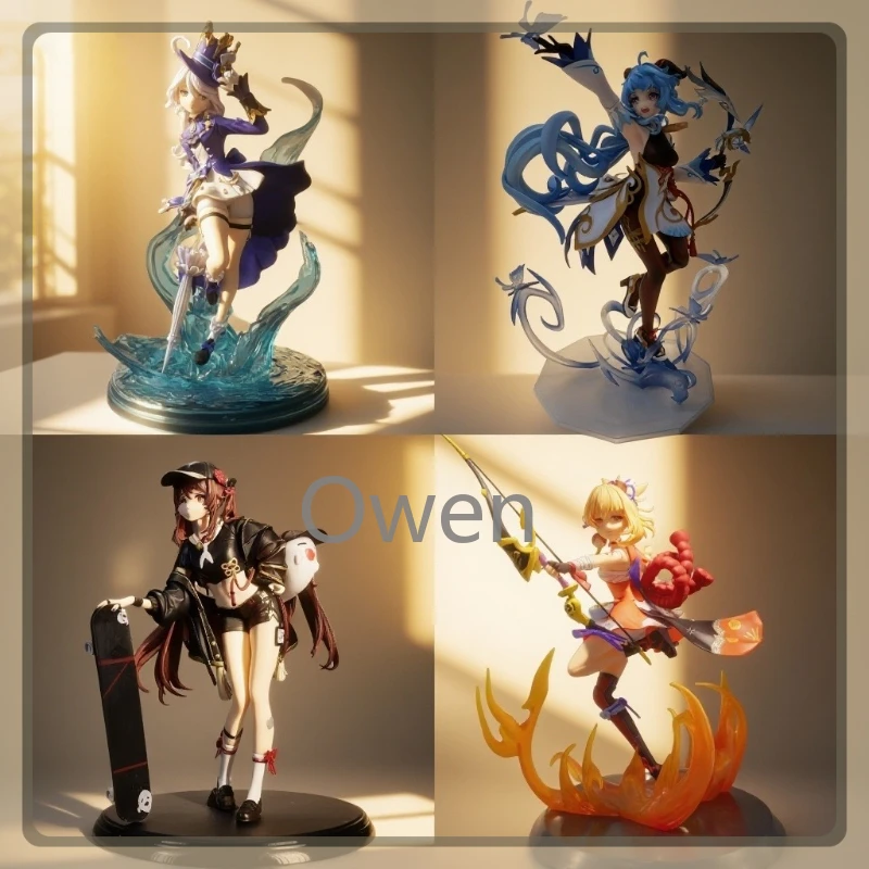 Figurka z gry mobilnej Furina Anime Ganyu Piękna Dziewczyna Genshin Impact Figurki Hu Tao Figurka Akcji PVC Kolekcja Dekoracja Urodzinowa Zabawka