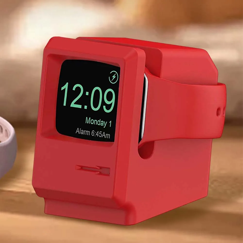 

Silicone Watch Charger Stand Support Non-slip Portable Nightstand Keeper Bracket Base Lightweight for Apple Watch 7 6 5 4 3 2 1
