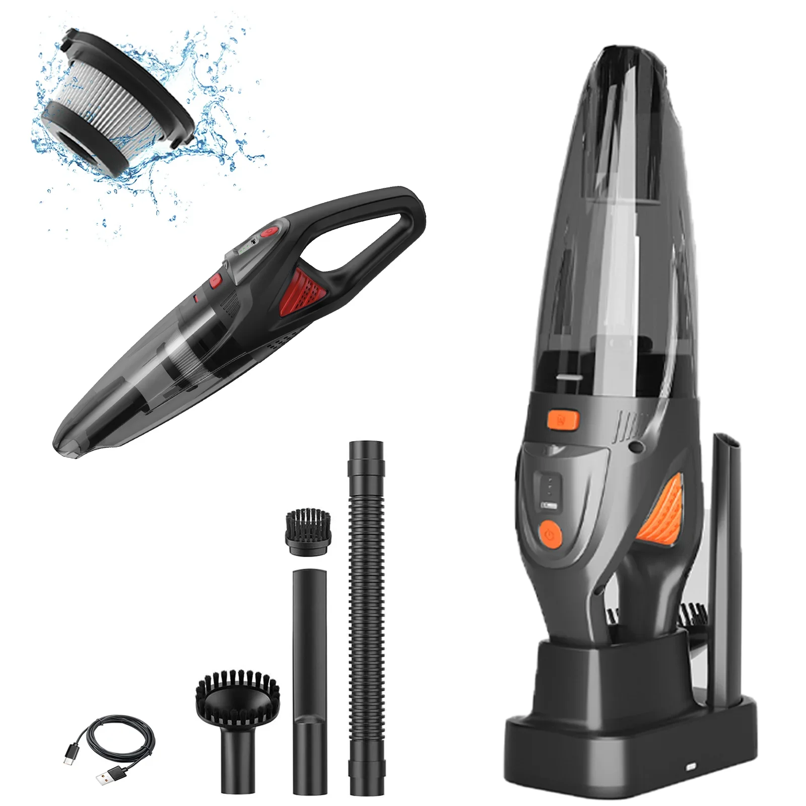 Cleaning Machine Car Vacuum Cleaner Strong Suction Mini Handheld Vacuum Cleaner for Car and Home
