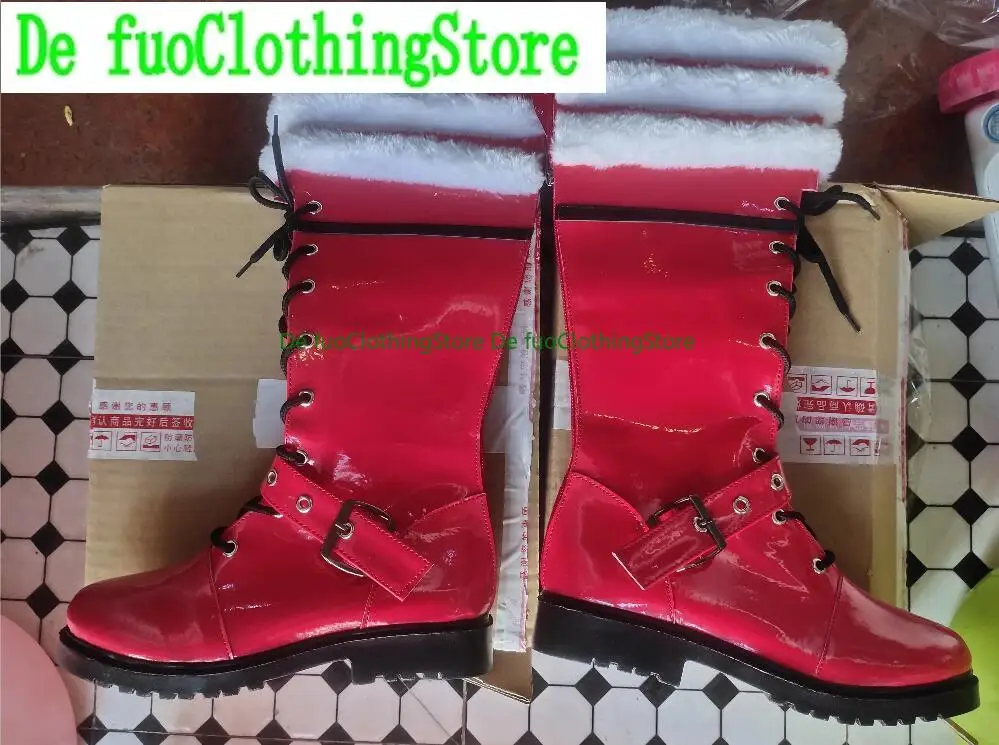 Defuo Okumura Rin Blu Esorcista Ao no Esorcista Mephisto Pheles Scarpe Cosplay Stivali Gioco di Natale Anime Scarpe di Halloween