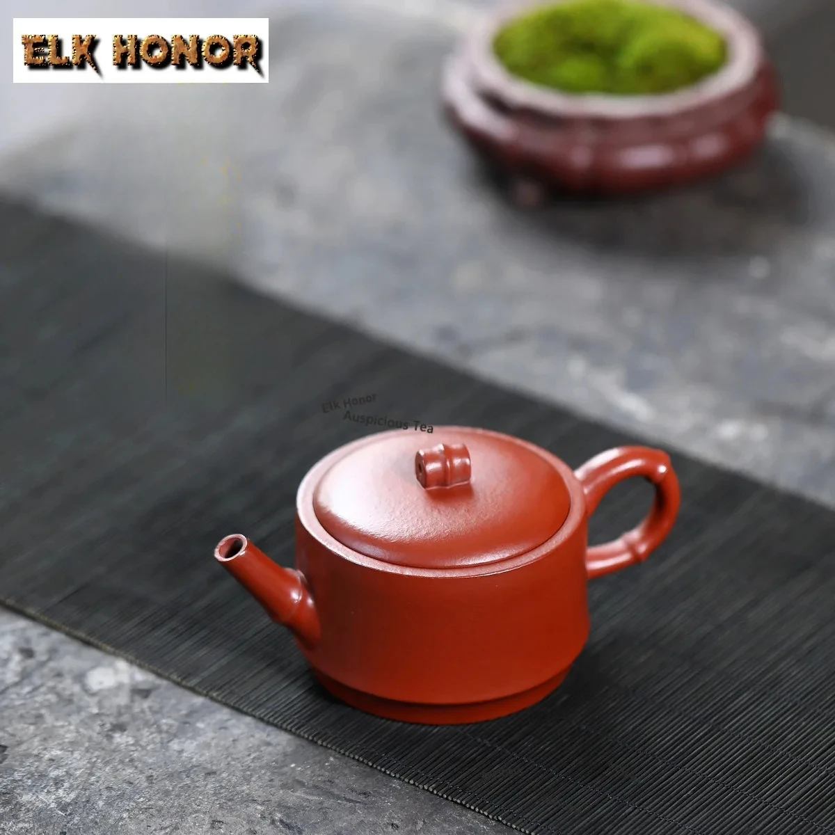 135ml Yixing Purple Clay Teapots Handmade Bamboo Joint Pot Raw Ore Wrinkled Zhu Mud Tea Maker Kettle Zisha Tea Set Tea Ceremony
