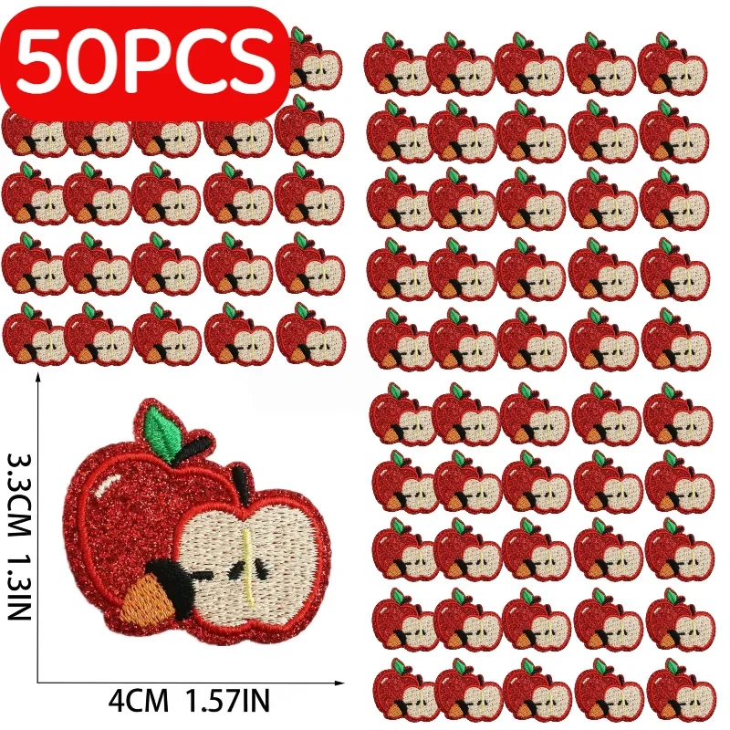 10/50/100PCS Christmas Theme Embroidery Supplies Snowflake Bell Elk Patch Decorative Apple Socks Ironing Patch Appliques