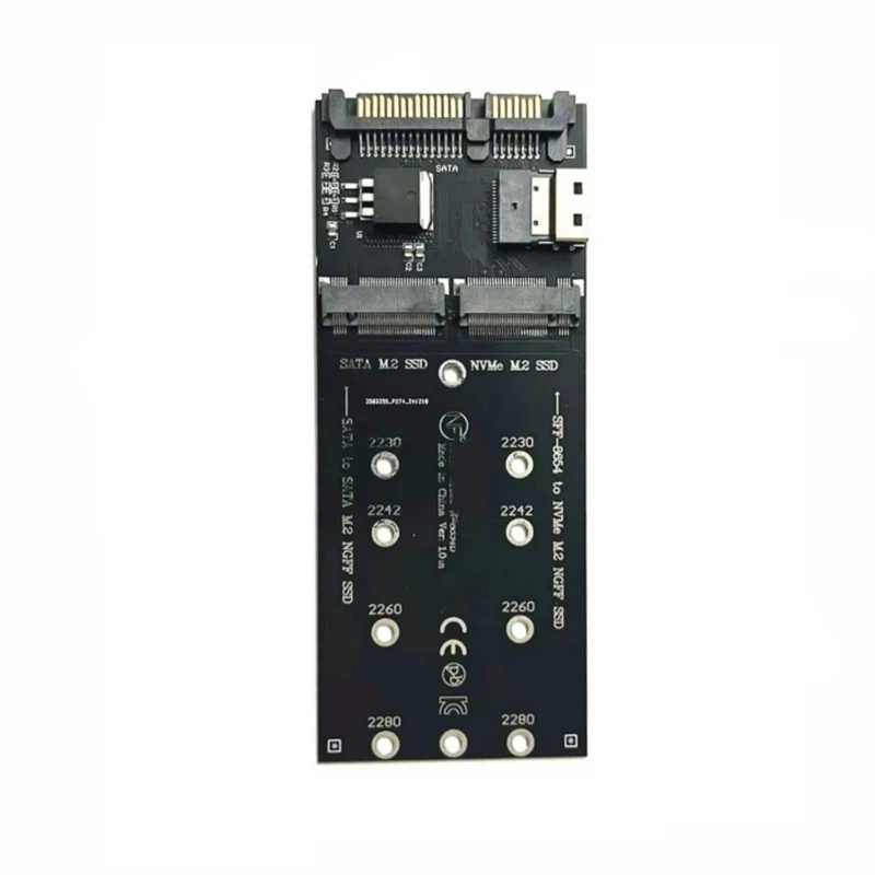 2 in 1 Adattatore Desktop PCIE M.2 NVME Adattatore Scheda a SFF-8654 Porta Dati Transfer PCIE NVME Convertitore per PC