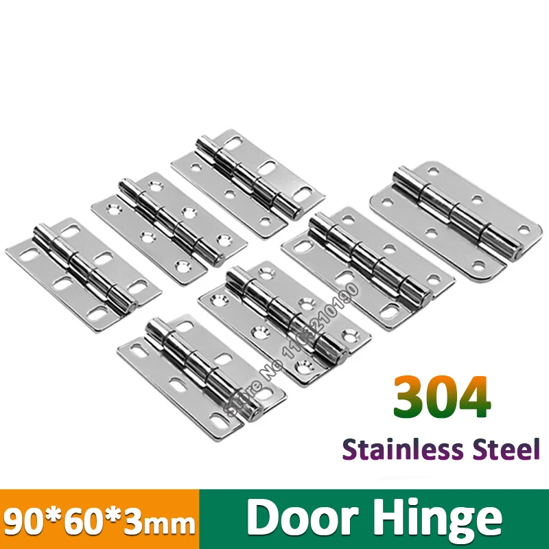 

1Pc 90*60*3mm Stainless Steel Hinge Door Connector Drawer 6 Mounting Hole For M6 Screw Furniture Bookcase Window Cabinet Fitting