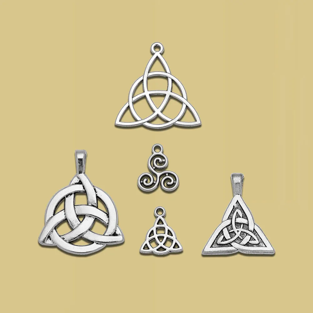 5-50pcs/lots Celtic Triangle Knot Charms Ireland Pendants For Diy Earring Jewelry Making Findings Supplies Accessories