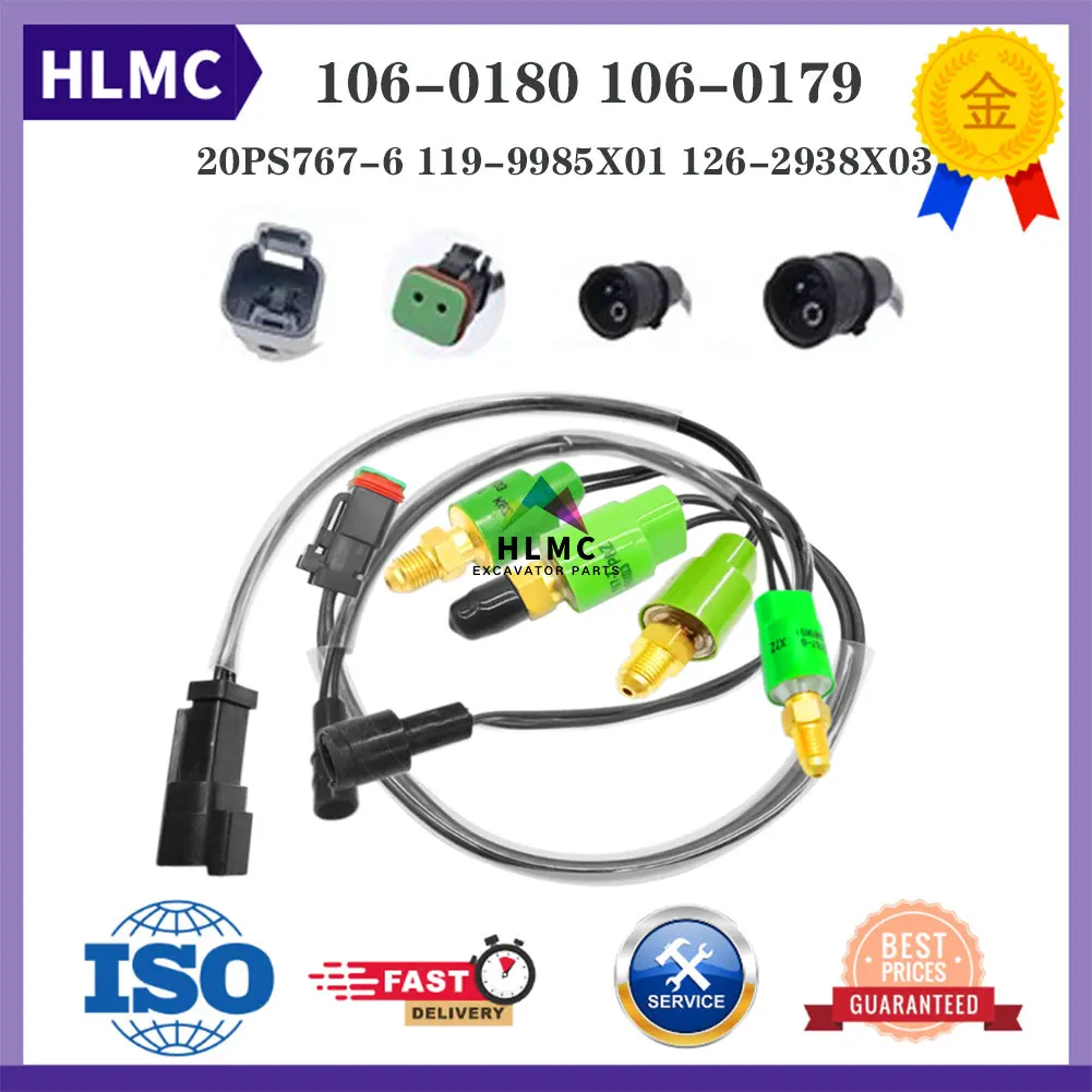 

Excavator Electronic Parts E320B/C 330B/C S6K Pressure Sensor Switch 106-0180 106-0179 20PS767-6 119-9985X01 126-2938X03