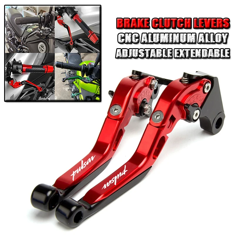 يصلح ل Bajaj Pulsar 200 NS/200 RS/200 A مخلب رافعة الفرامل رافعة قابلة للتمديد طوي قابل للتعديل مقبض العتلات