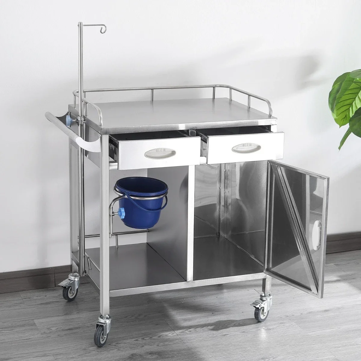 304 stainless steel rescue vehicle multi-functional anesthesia cart upper flip drug cart
