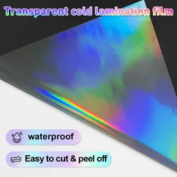 Transparent A4 Papier Holographische Laminieren Film 10 Blätter Aufkleber Selbst Klebe Laminator Blätter Wasserdichte Etiketten für Foto