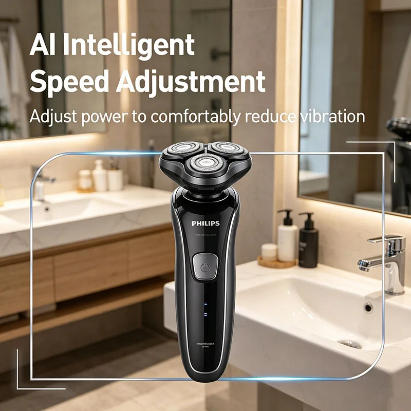 Philips S5277 Electric Shaver AI Intelligent Speed Regulation Corrosion-Resistant Dry Wet Shaving for Home and Business Trips