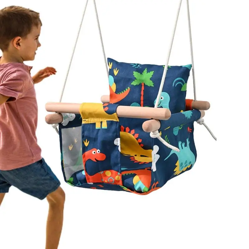 

Baby Swing Toy Cloth Pocket Swing New Indoor And Outdoor Cotton Hemp Children's Hanging Chair Infant Entertainment Swing