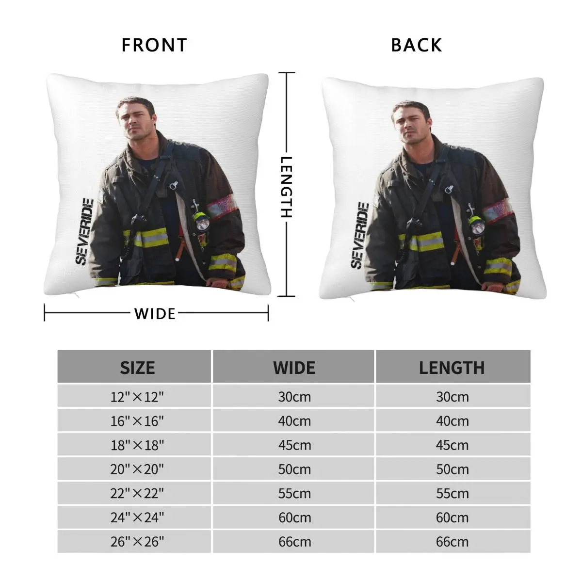 Chicago Fire Taylor Kinney Kelly Severide Pillowcase Polyester Linen Velvet Printed Zip Throw Pillow Case Home Cushion Cover 18