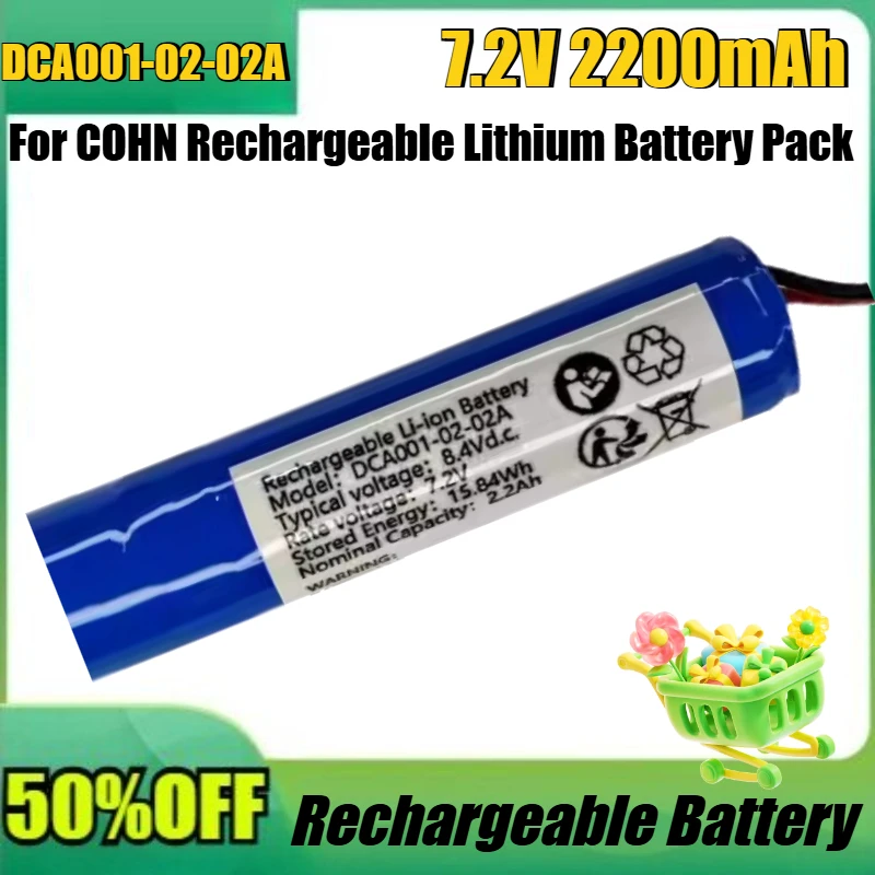 

New DCA001-02-02A 8.4Vd.c. 7.2V 15.84Wh 2.2Ah For COHN Rechargeable Lithium Battery Pack