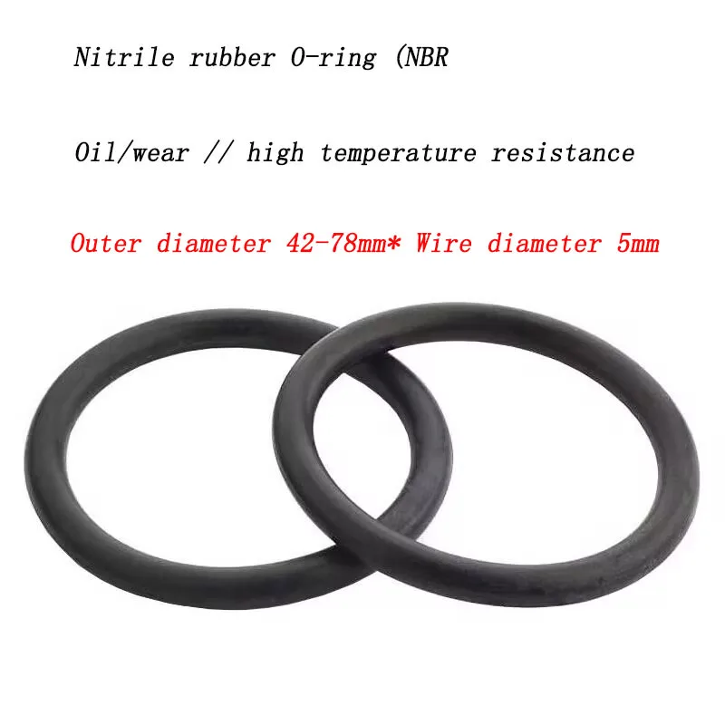 

O-ring Seal Ring Oil and Wear Resistant Outer Diameter 42 44 45 48 50 52 55 58 60 65 67 70 72 75 78 * Wire Diameter 5mm