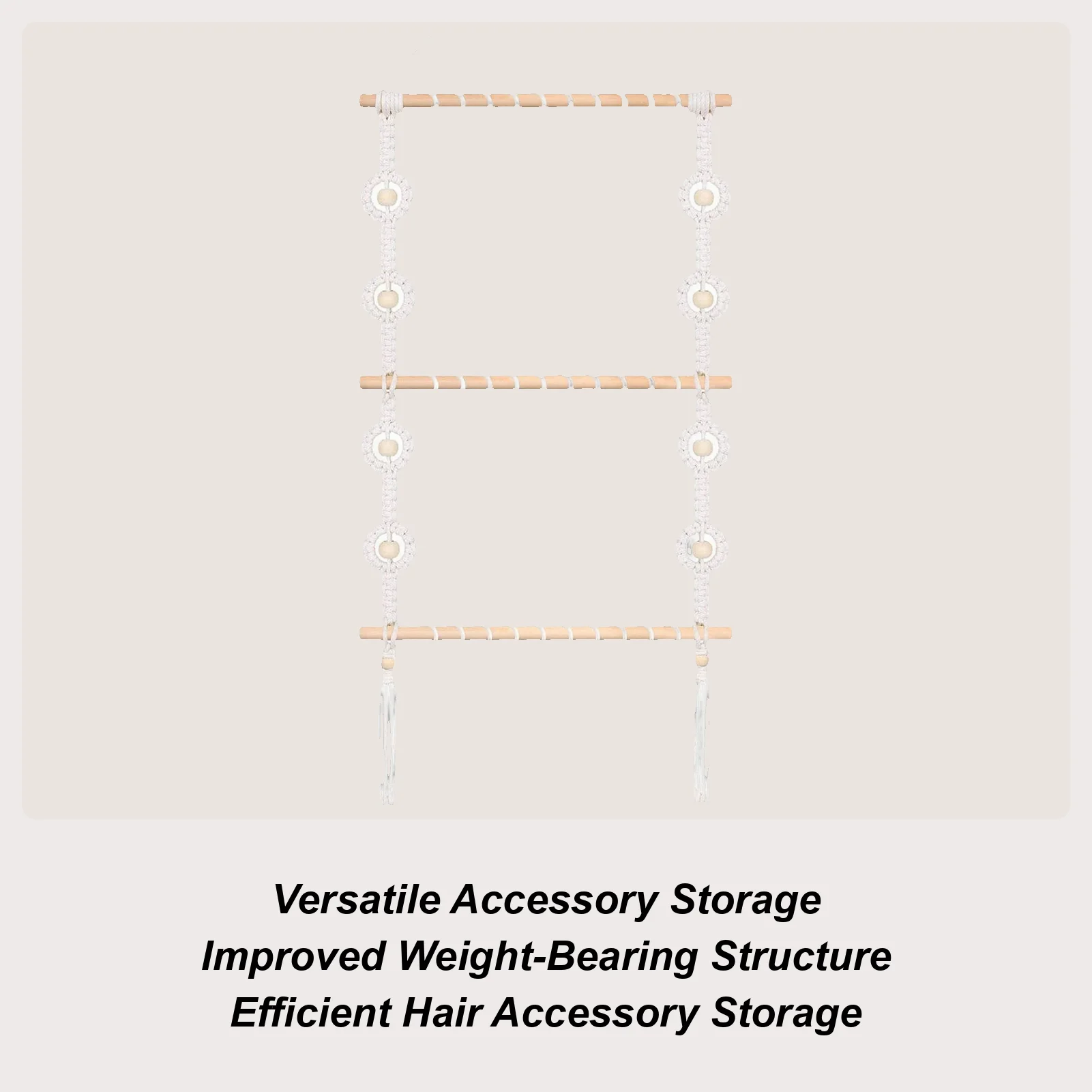 

Bow Organizer Girl Hair Bows Holder Clips Hanger Storage Display Multi-Layer Woven Rack Wall-Mounted For Bedroom Living Room