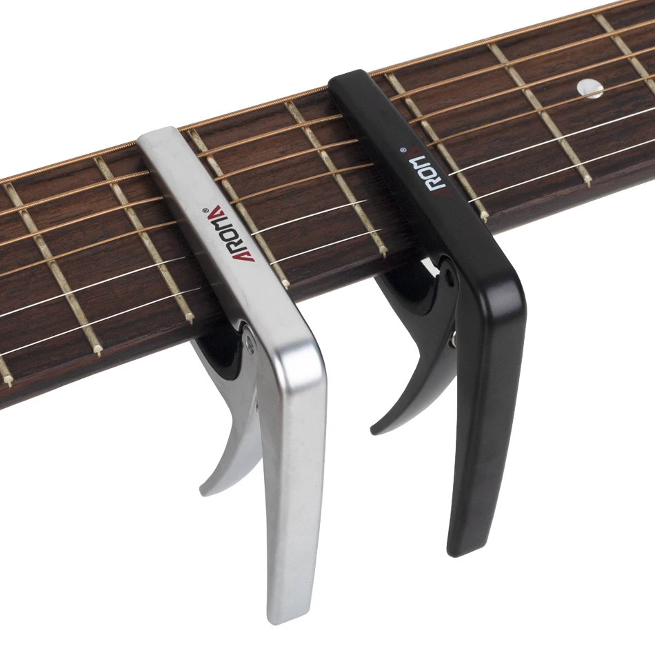 AROMA AC-01 Guitar Capo Zinc Alloy Material & Silicone One-Hand Operation For Acoustic Guitar Electric Guitar Ukulele