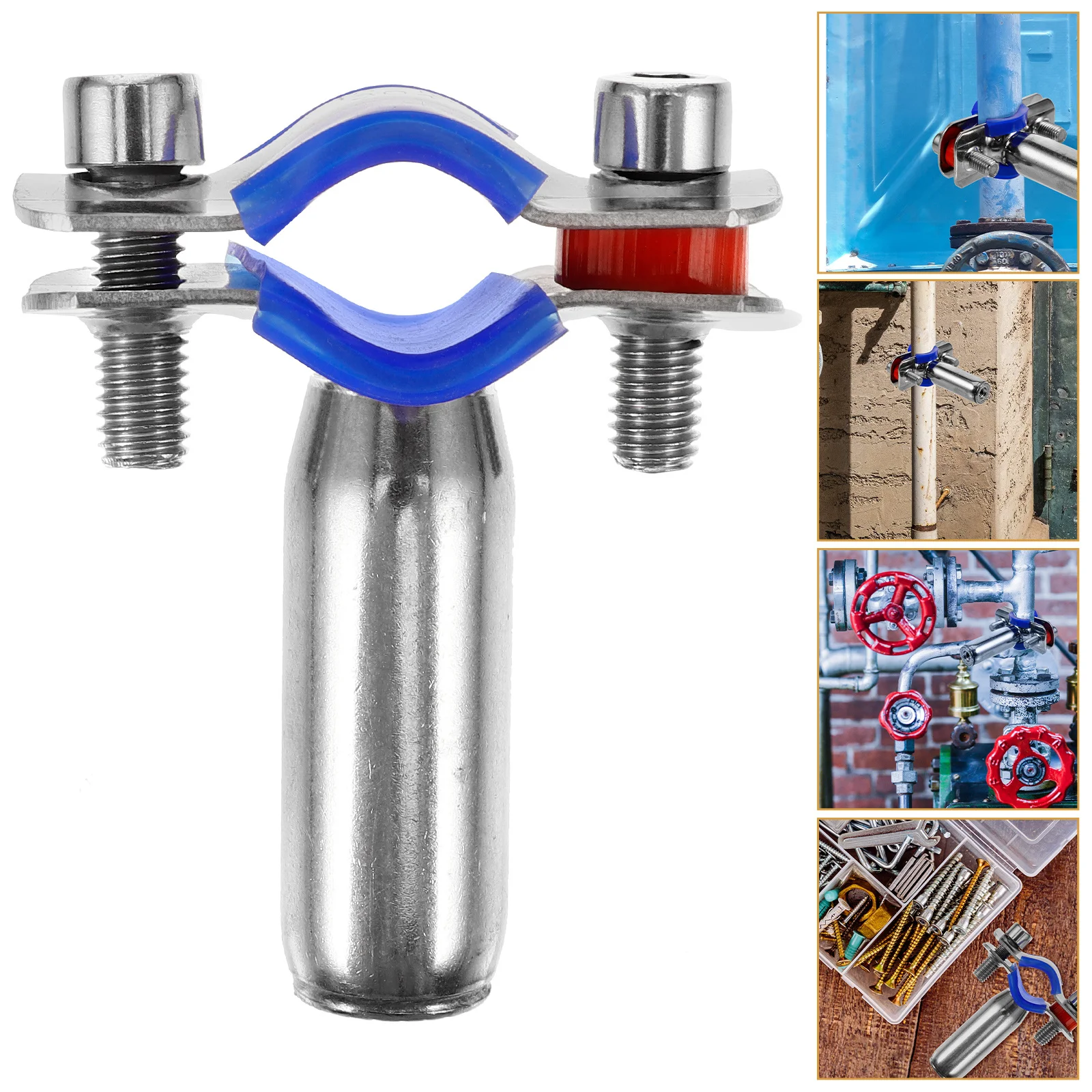 

1pcs Adjustable Pipe Bracket Stainless Steel Wall Mount Support For Pvc Water Tube Ceiling Hanger Holder Clamp