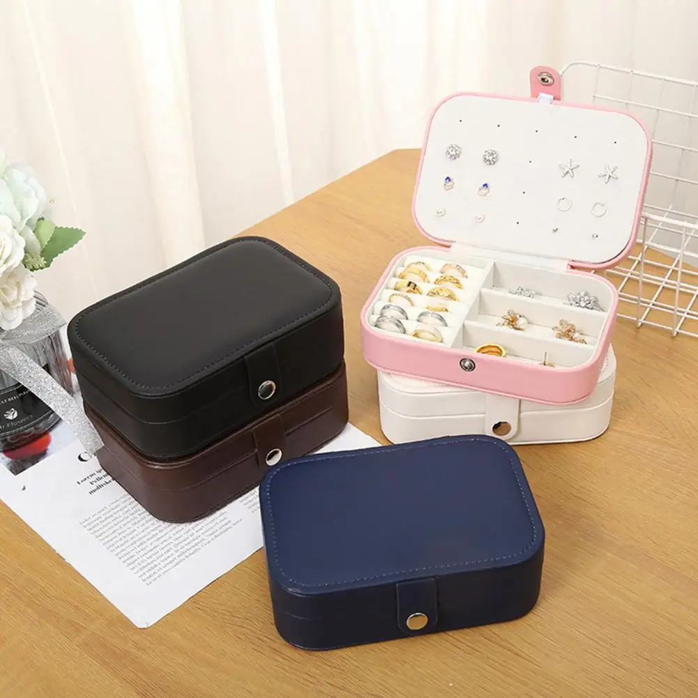 Jewelry Box Multiple Compartments Detachable Divider Women Ring Earrings Necklace Jewelry Storage Box Display Organizer Case