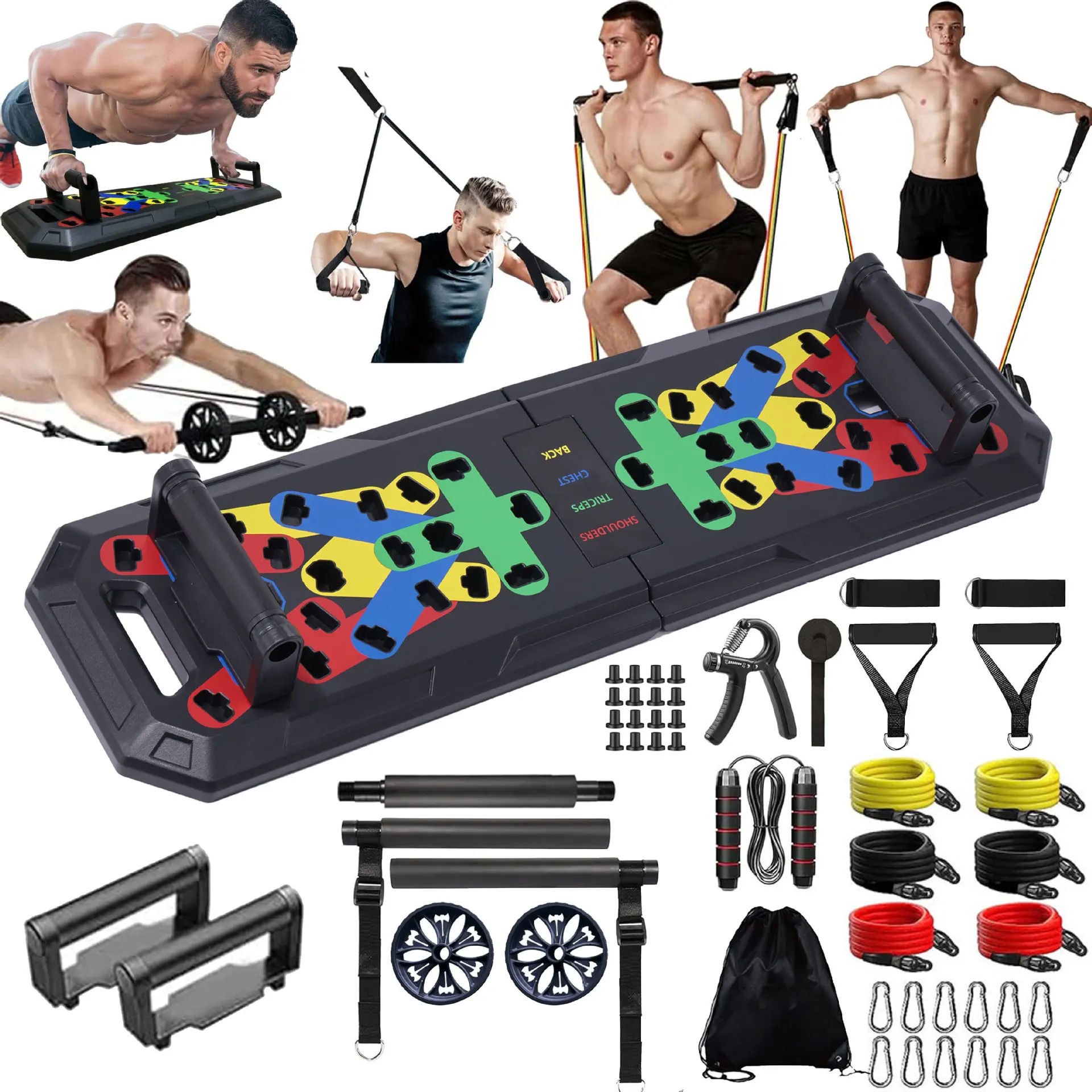 Push Up Board Foldable Multi Function - Tavola e maniglie pieghevoli portatili multifunzione