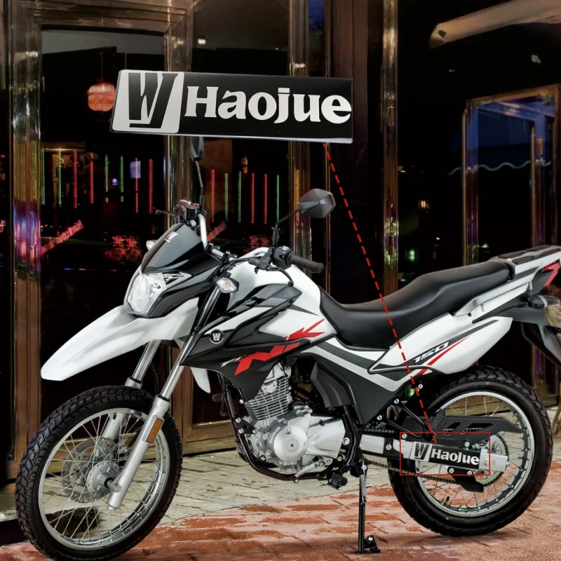 

Motorcycles Accessories For Hao Jue NK150 DR160 TR300 HJ125 UHR150 Cool Decorative Sticker Stainless steel glossy black