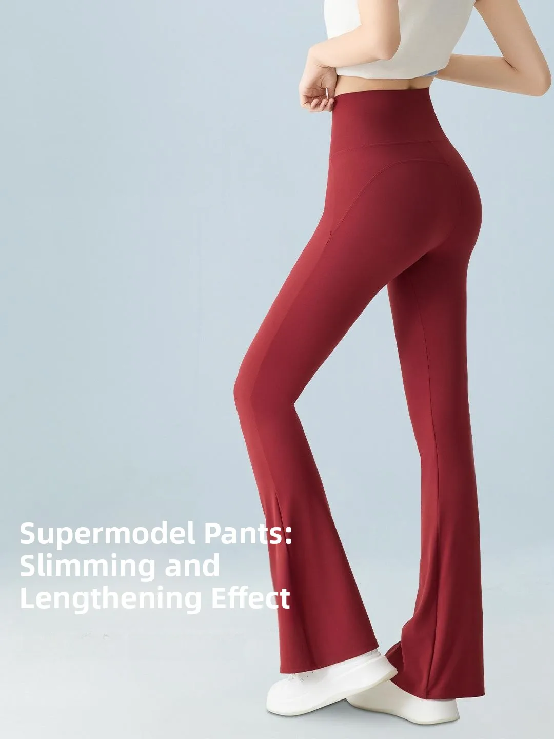 ハイウエスト ワイドレッグ ヨガパンツ レディース 夏 タイトフィット ベースレイヤー お腹コントロール ヒップアップ ロングパンツ ポリエステル繊維