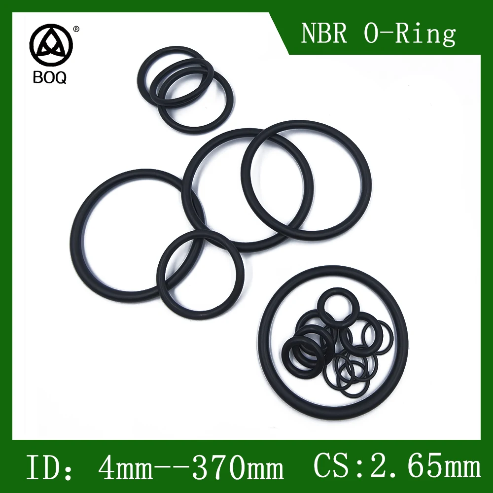 Oil Resistant NBR Black O-Ring CS 2.65 /ID 4mm~370mm Nitrile Rubber Seals for Marine Equipment & Boat Engine Sealing Repair