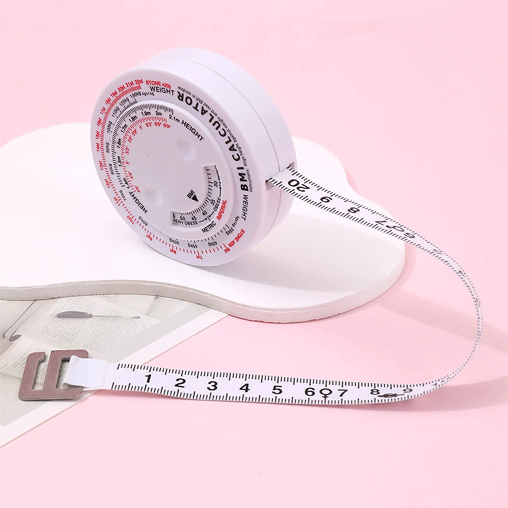 

Body Tape Measure Round Bmi Calculator 1.5m Flexible Retractable Waist Measuring Tape Tracking Device