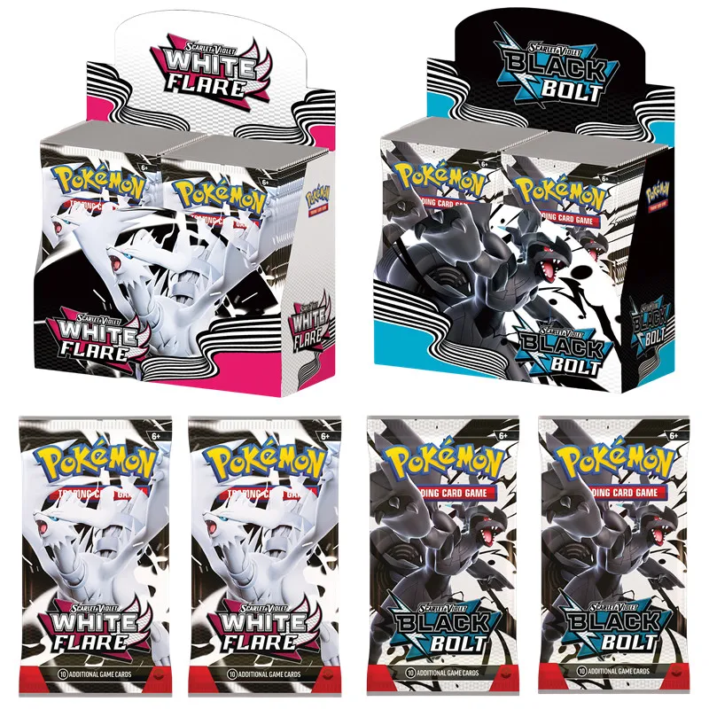 360Pcs English Pokemon Card Black Bolt White Flare Journey Together 151  classics Booster Box Battle Transaction Gift - AliExpress 26