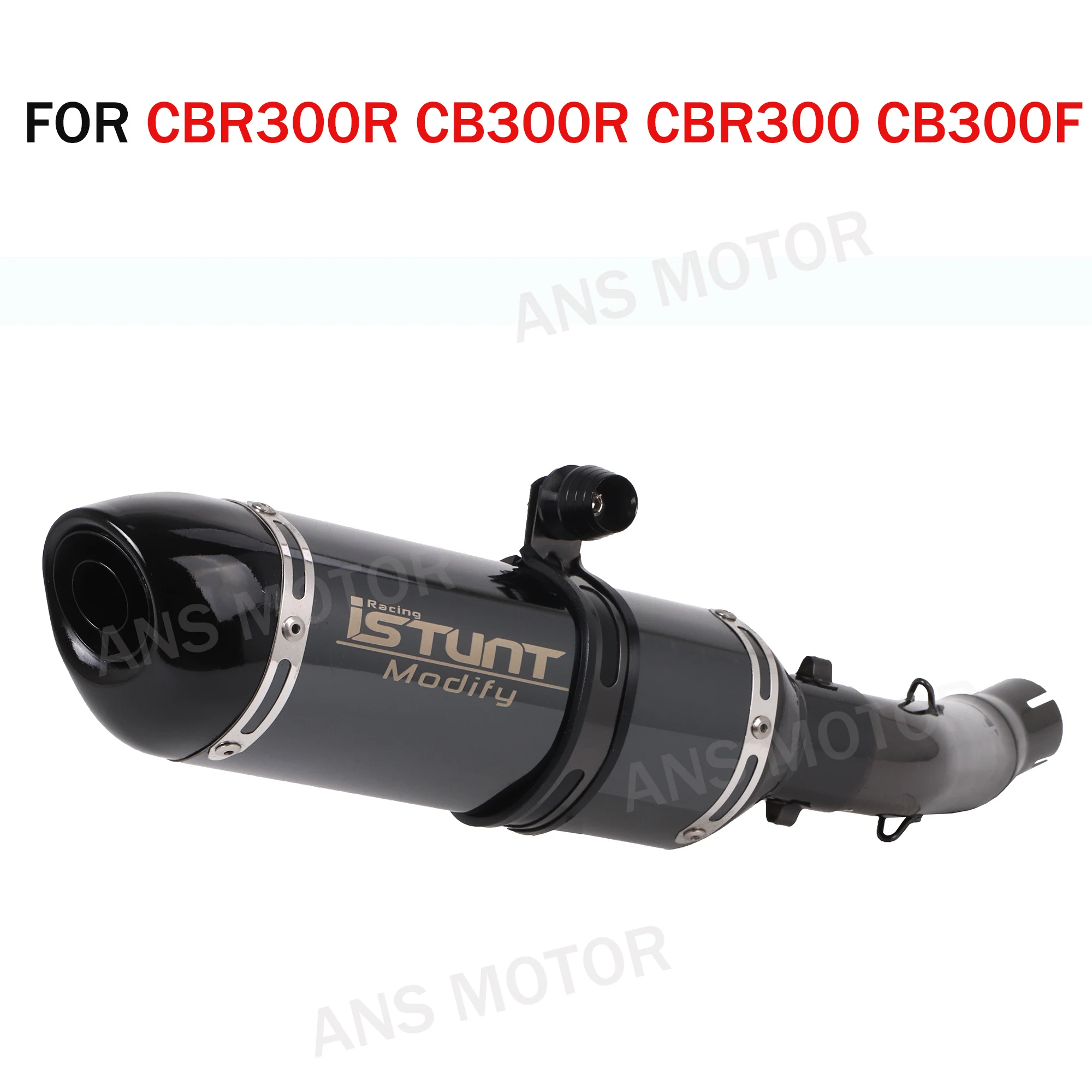 

Motorcycle Exhaust Stainless Steel Slip On Exhaust System For CBR300R CB300R CB300F CBR300