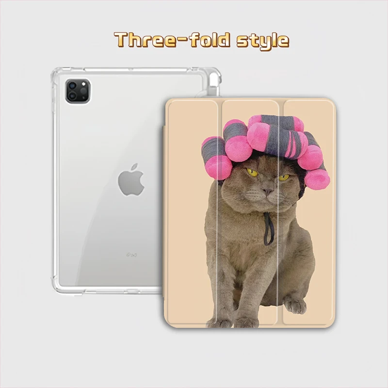 

Curly-haired cat TABLET CASE FOR iPad pro 10/11-Inch 2020/6th/7th /8th /Air 3rd/Air 4th/9th gen/Air 5th Gen 2022/Air11