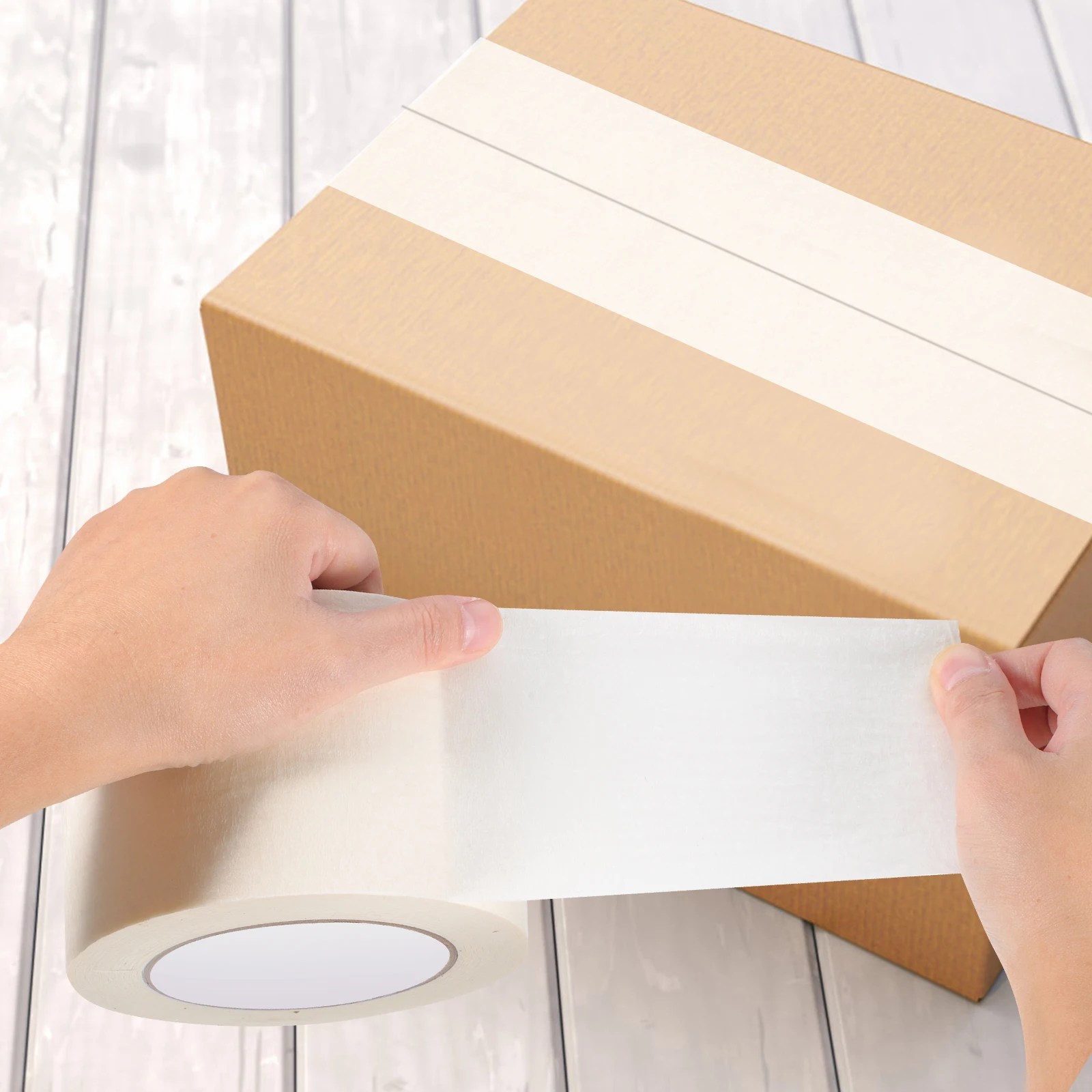 

White High Viscosity Masking Waterproof Wall Supplies Labeling Wide Roll Paper Wide Painters Tape Tape