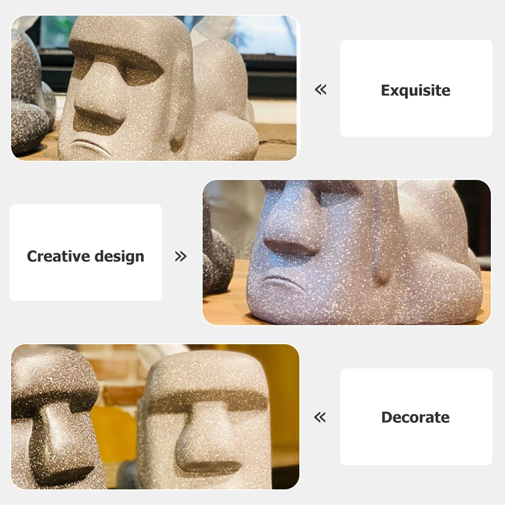 

Moai Box Holder Cover For Home Bedroom Living Room Decorative Napkin Box Facial Tissue Dispenser Compact Desktop Storage Case