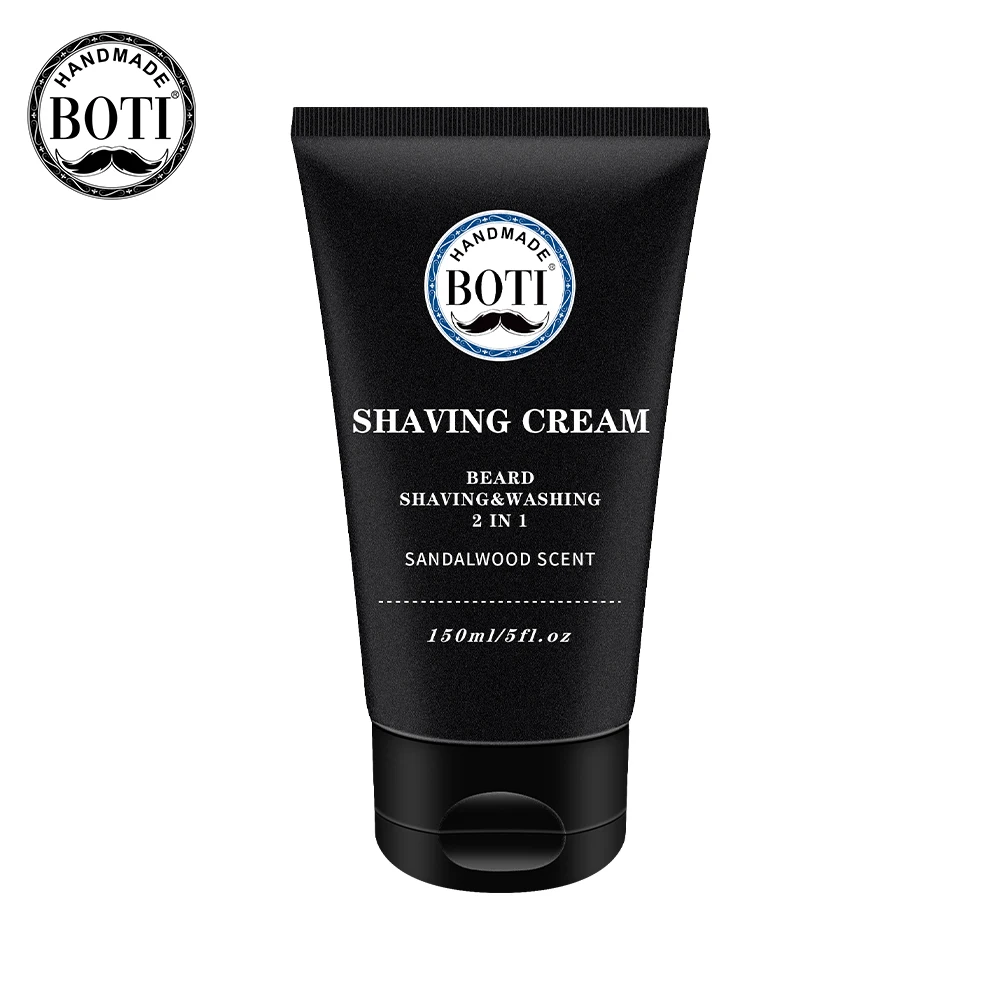 

Boti Sandalwood Shaving Cream Shaving 2 In 1 Combination for Men's Beard Wet Shaving Barber Shop Professional Cleaning Beard