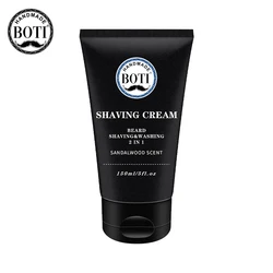 Boti Sandalwood Shaving Cream Shaving 2 In 1 Combination for Men's Beard Wet Shaving Barber Shop Professional Cleaning Beard