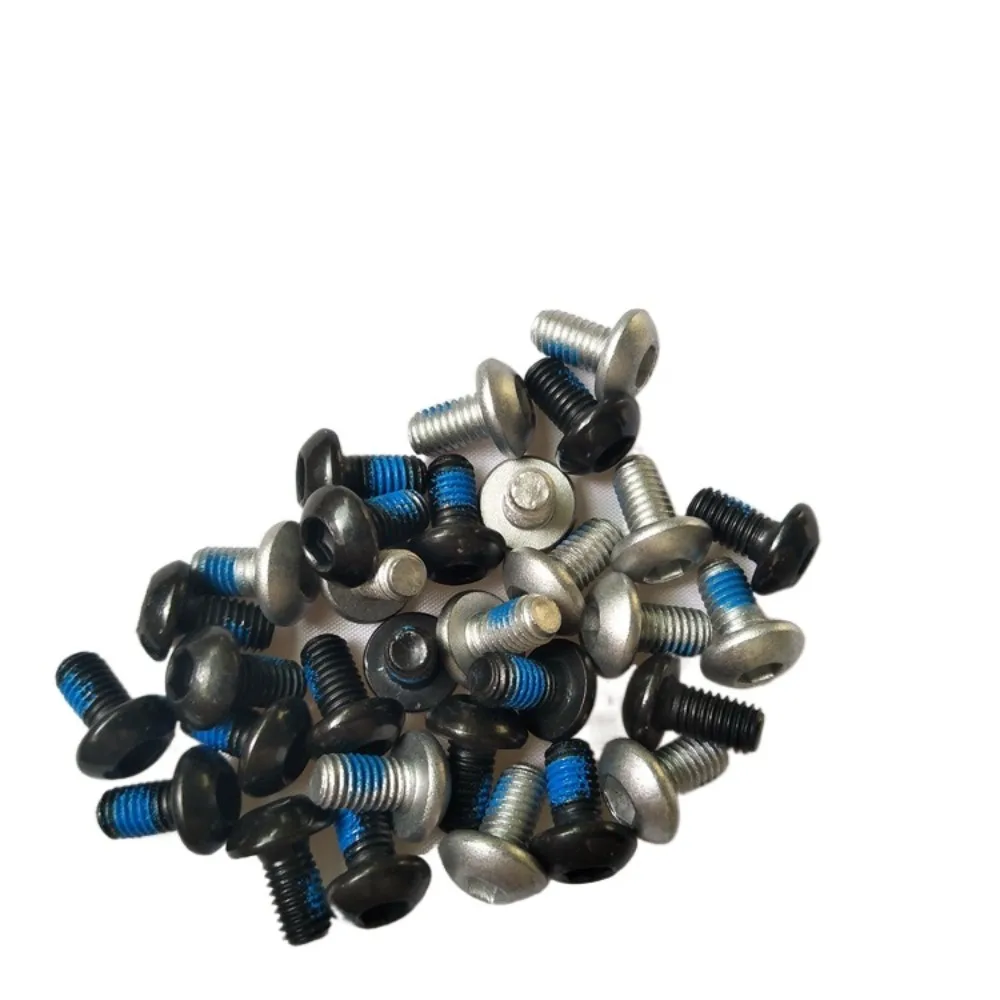 1 قطعة أجزاء الدراجة دراجة مكبح قرصي الدوار تحديد الترباس M5 * 9 مللي متر المسمار دراجة قرص فرامل عرافة المقبس مسامير الفضة/أسود #4