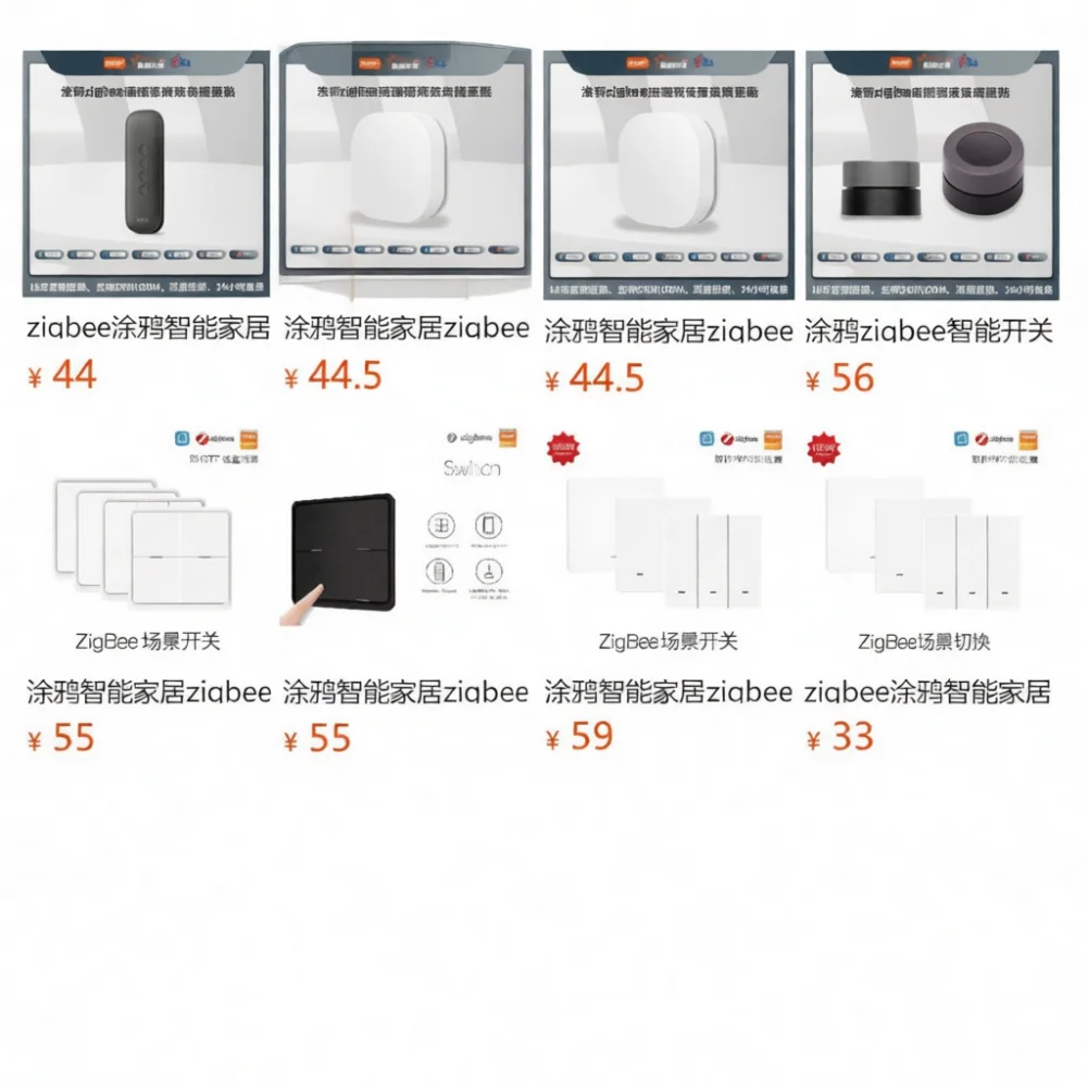 Tuya Zigbee Smart Scene Switch Wireless Rotary Dimmer Button Control Intelligent Home Automation Timer Lighting Dimming Module