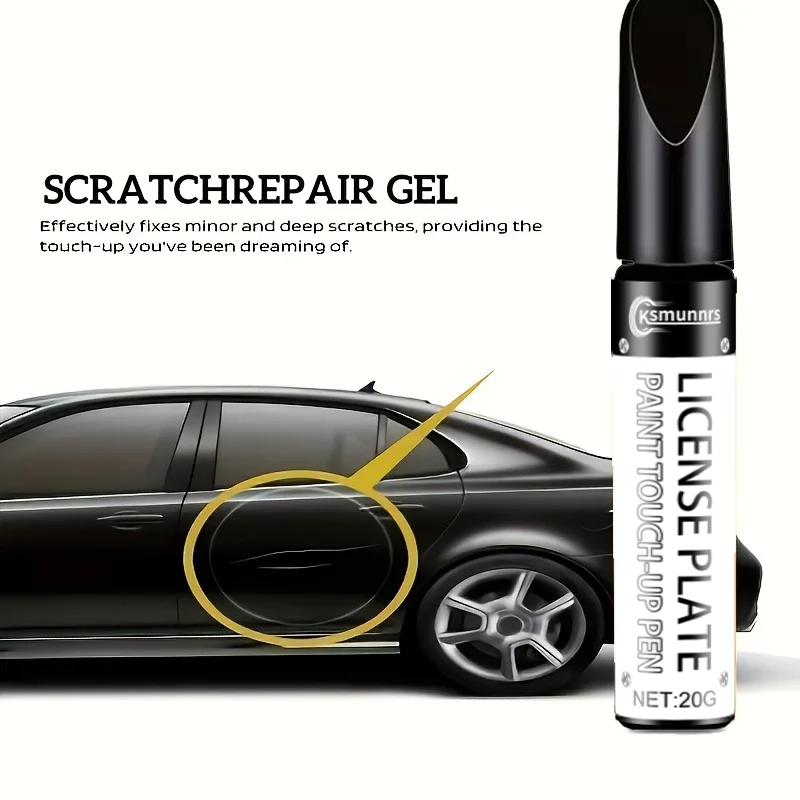 Multi-purpose black touch-up paint brush – professional car repair brush, suitable for car body paint, tires, rims, and other sc