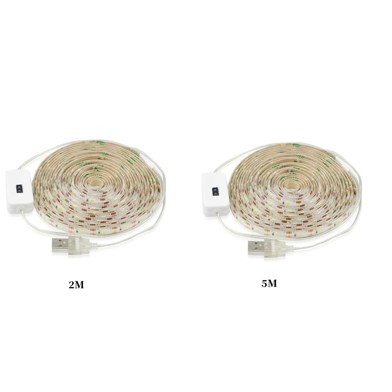 شريط ثلج LED للمطبخ مع مفتاح أبيض دافئ مقاوم للماء، سهل التركيب، سهل الاستخدام 5 أمتار