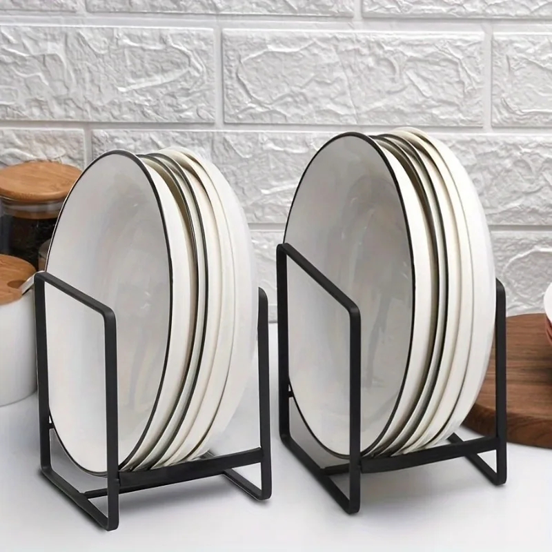 Stainless Steel Kitchen Rack Rust-resistant Countertop Utensil Holder Vertical Cabinet Storage for Plates Bowls Cups Lids