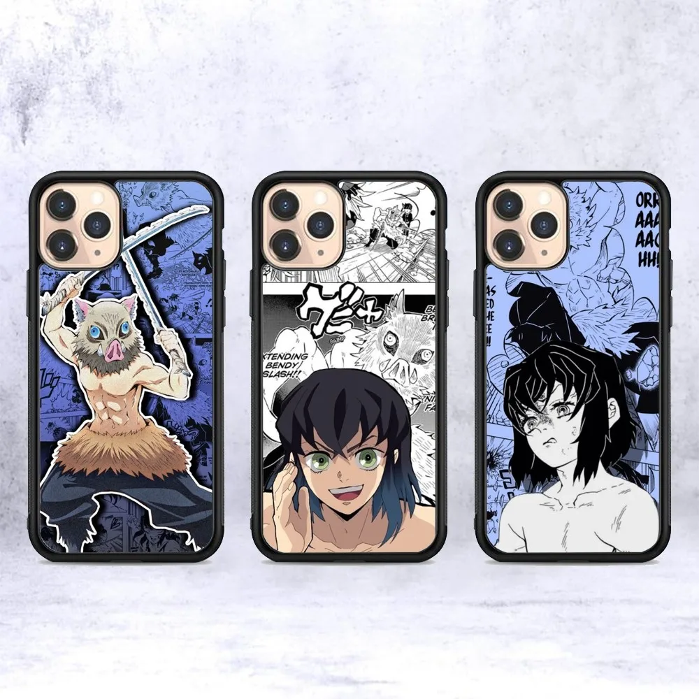 

Hashibira Inosuke Demon Slayer Phone Case Silicone PC+TPU For For IPhone 11 12 13 14 15 16 Plus Pro Max Cover