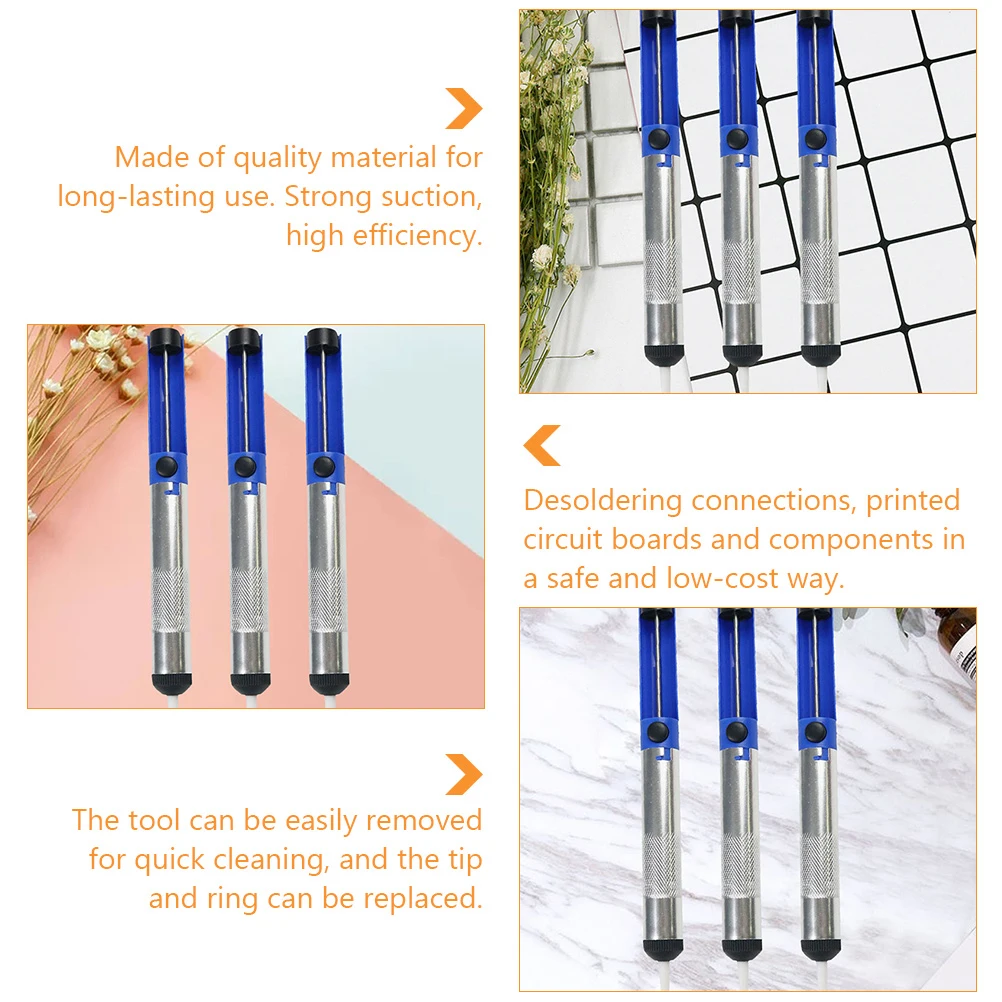 

10pcs Soldering Sucker Tin Extractor Pen Large Capacity Spring Desoldering Tools Hand Welding Kits Efficient Cleaning