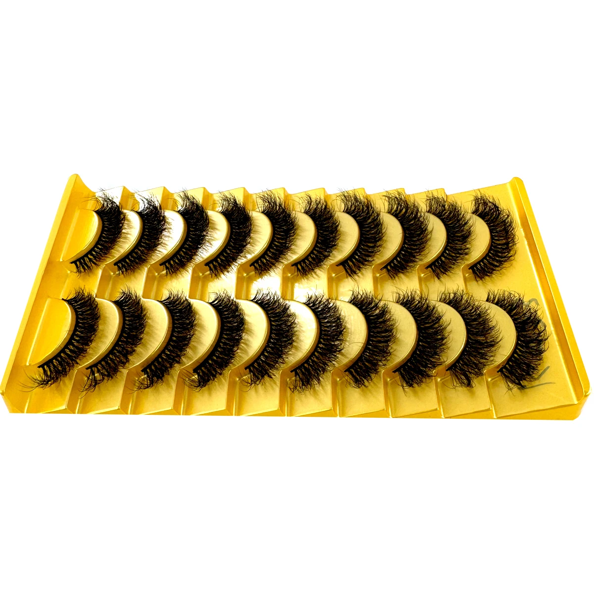 AMSDCN 10 pairs of long 3D mink eyelashes soft short false eyelashes handmade false eyelash makeup tool eyelash extender
