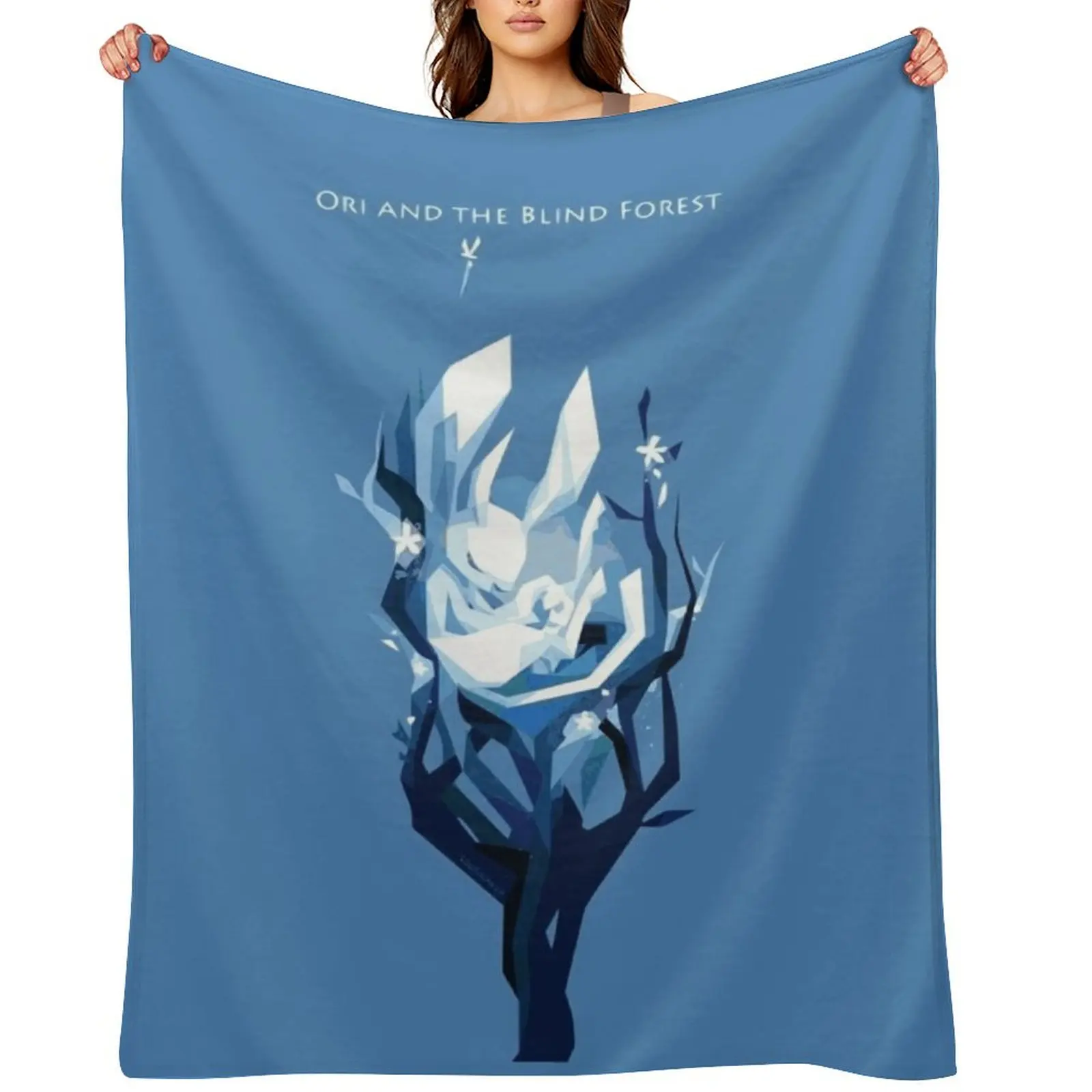 

Ori Sleeping - Ori and the Will of Wisps - In The Blind Forest Throw Blanket Sofas for winter Furrys Decorative Throw Blankets