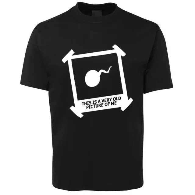 

New Black Cotton Tee Old Picture Of Me Funny 100% Cotton Tee Size S - 3XL