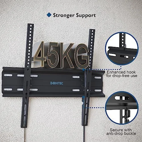 Popular Black Universal Adjustable TV Wall Mount Flat Panel Tilting Wall Bracket