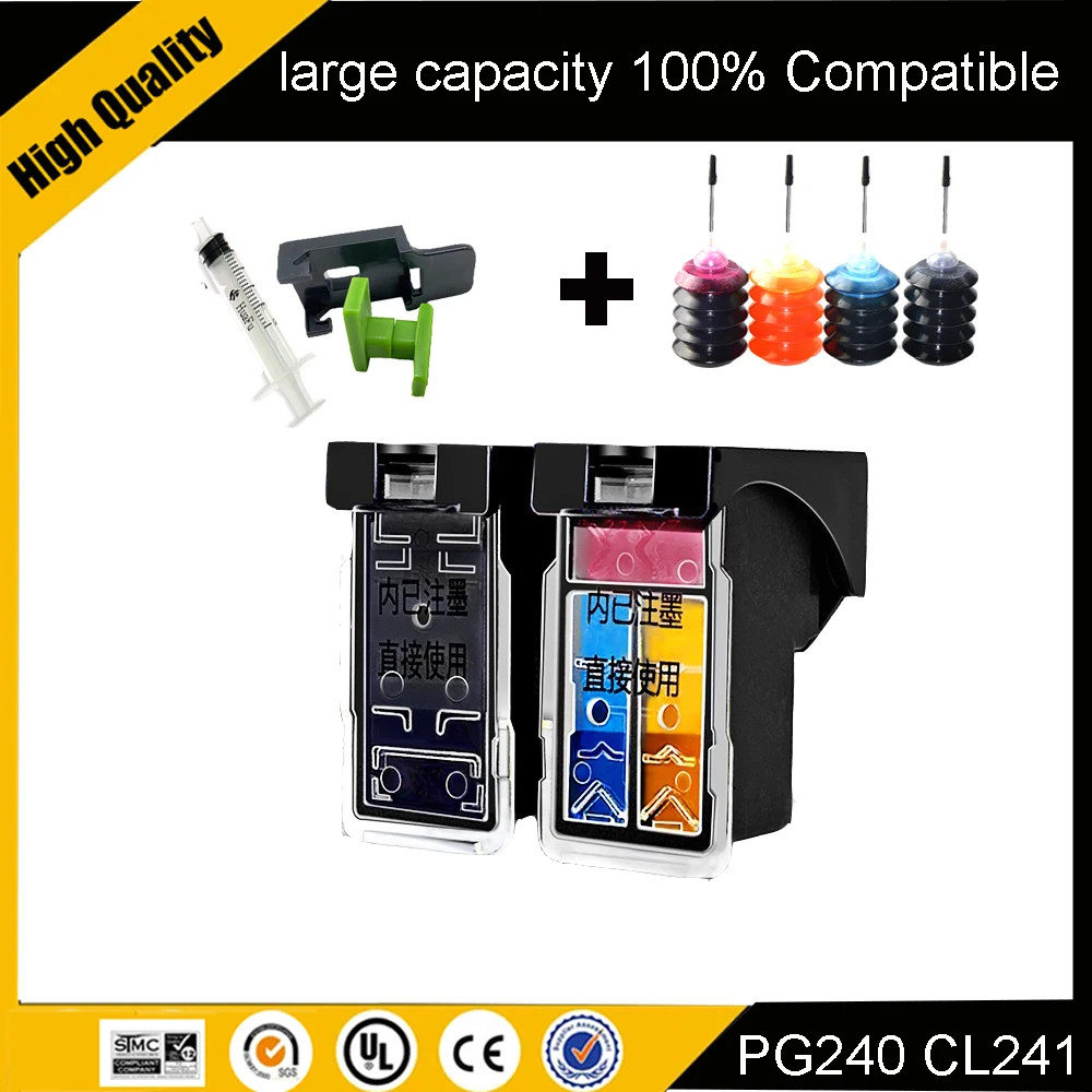 PG240XL CL241XL PG-240XL CL-241XL многоразовый картридж для Canon MG3522 MG3122 MG3620 MG3520 TS5120 MG2120 MX432 MX452 MX512