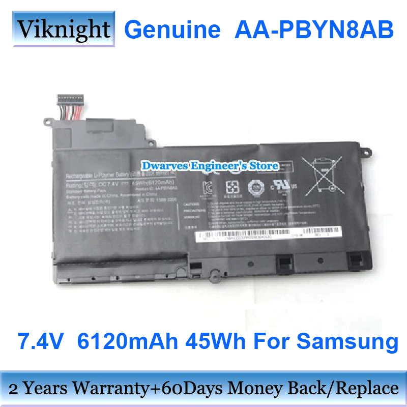 

7.4V AA-PBYN8AB Battery for Samsung 530U 530U4C 535U4C 535U4C-S02 Laptop Battery AA-PLYN8AB BA43-00339A NP530U4B 6120mAh 45Wh