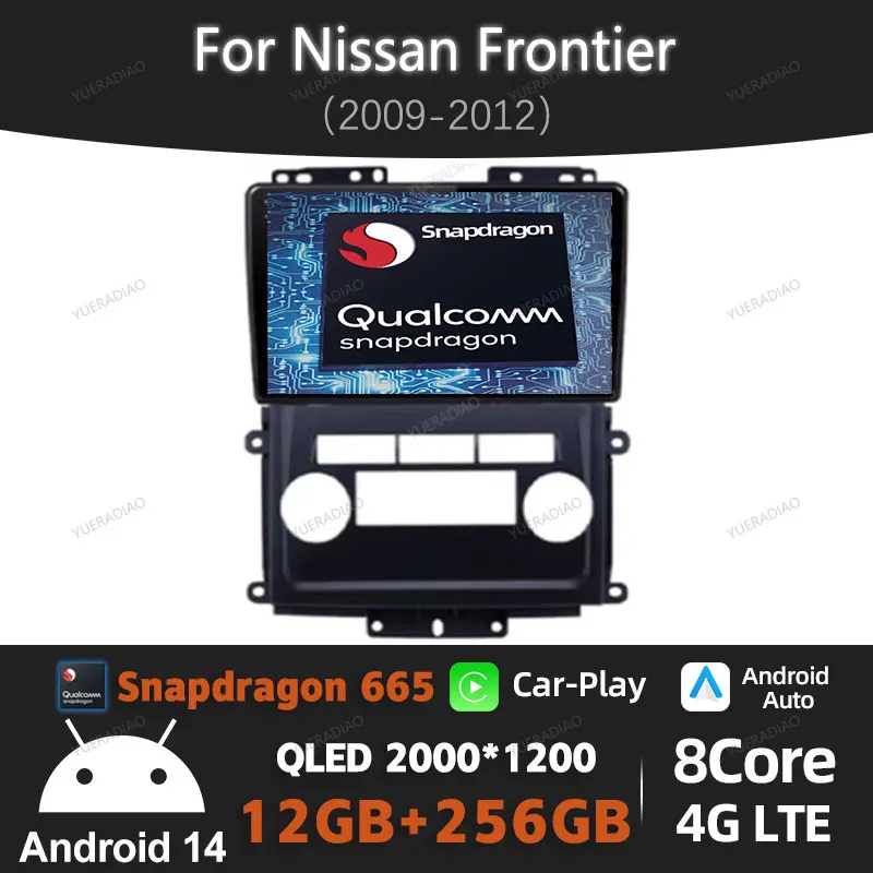 Android 14 Carplay Auto For Nissan Frontier 2009 - 2012 For Nissan Xterra 2 N50 2008 - 2015 Car Radio Multimedia Player GPS NAVI